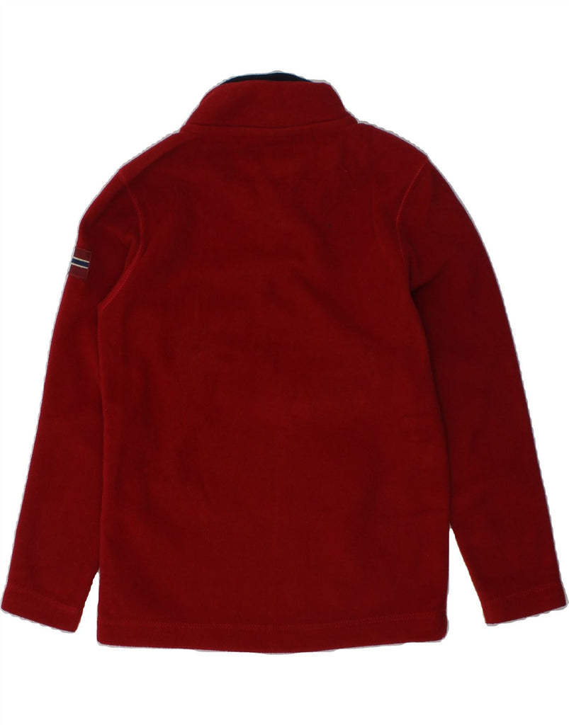 NAPAPIJRI Boys Zip Neck Fleece Jumper 5-6 Years Red Polyester | Vintage Napapijri | Thrift | Second-Hand Napapijri | Used Clothing | Messina Hembry 