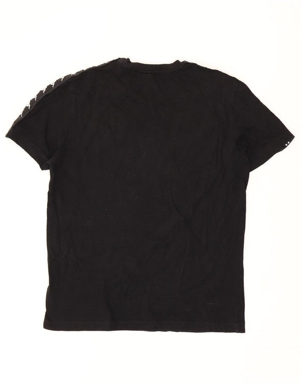 Kappa Mens Graphic T-Shirt Top Medium Black