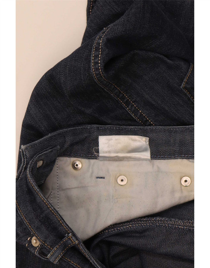 Roccobarocco Womens Straight Jeans W32 L29 Navy Blue Cotton