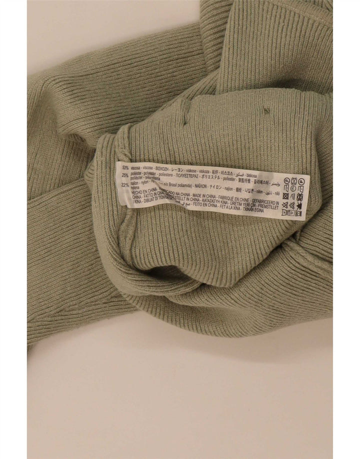 Zara Womens Bodysuit UK 8 Small Green Viscose