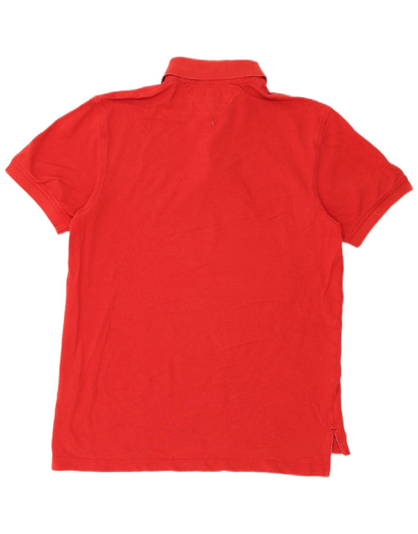 Tommy Hilfiger Mens Polo Shirt Medium Red Cotton