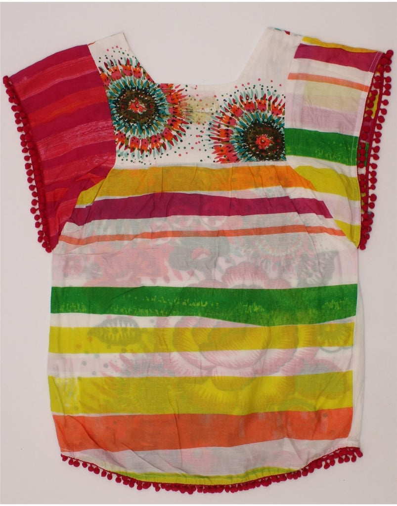 DESIGUAL Girls Blouse Top 11-12 Years Multicoloured Floral Cotton Vintage Desigual and Second-Hand Desigual from Messina Hembry 