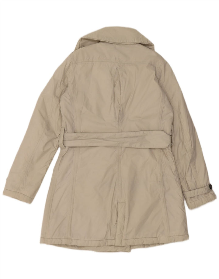 K-Way Womens Trench Coat UK 10 Small Grey Nylon