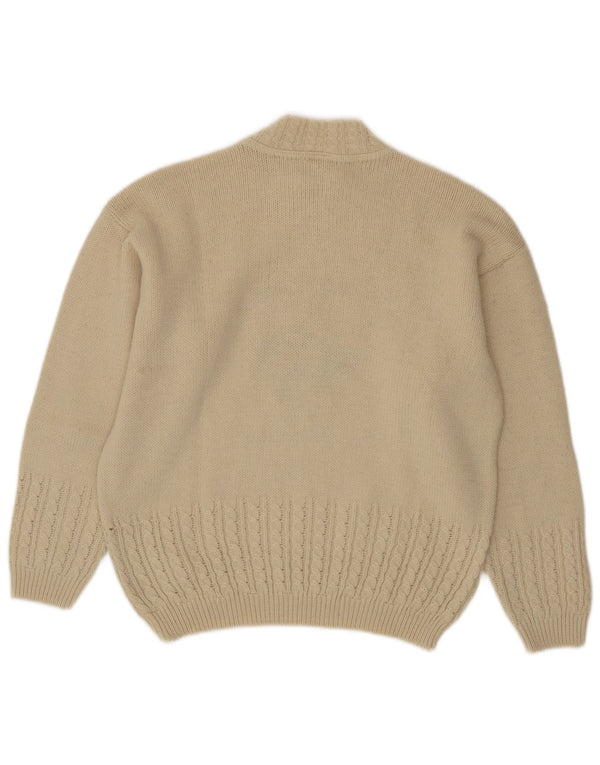 Alfa Girls Graphic Turtle Neck Jumper Sweater 13-14 Years Off White