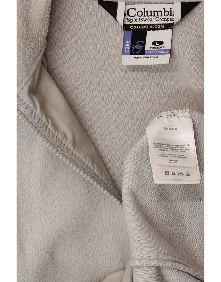 Columbia Womens Interchange Liner Fleece Jacket UK 16 Large Grey Polyester