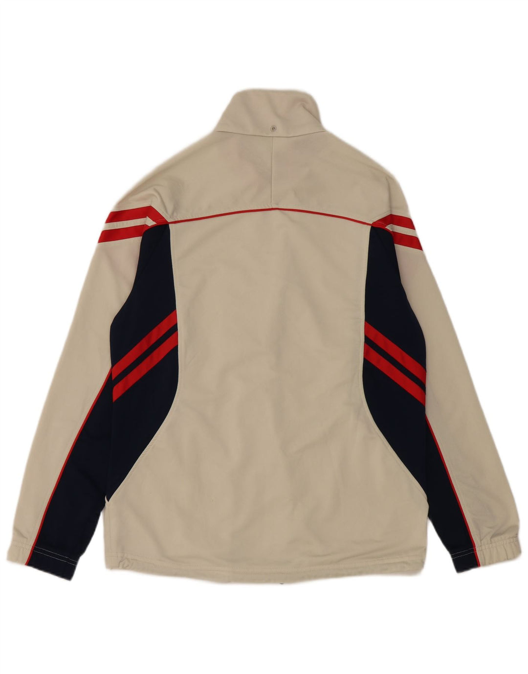 Asics Mens Tracksuit Top Jacket Medium Beige Colourblock Polyester