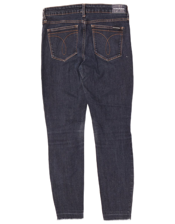 Calvin Klein Womens Skinny Jeans W29 L28 Navy Blue Cotton