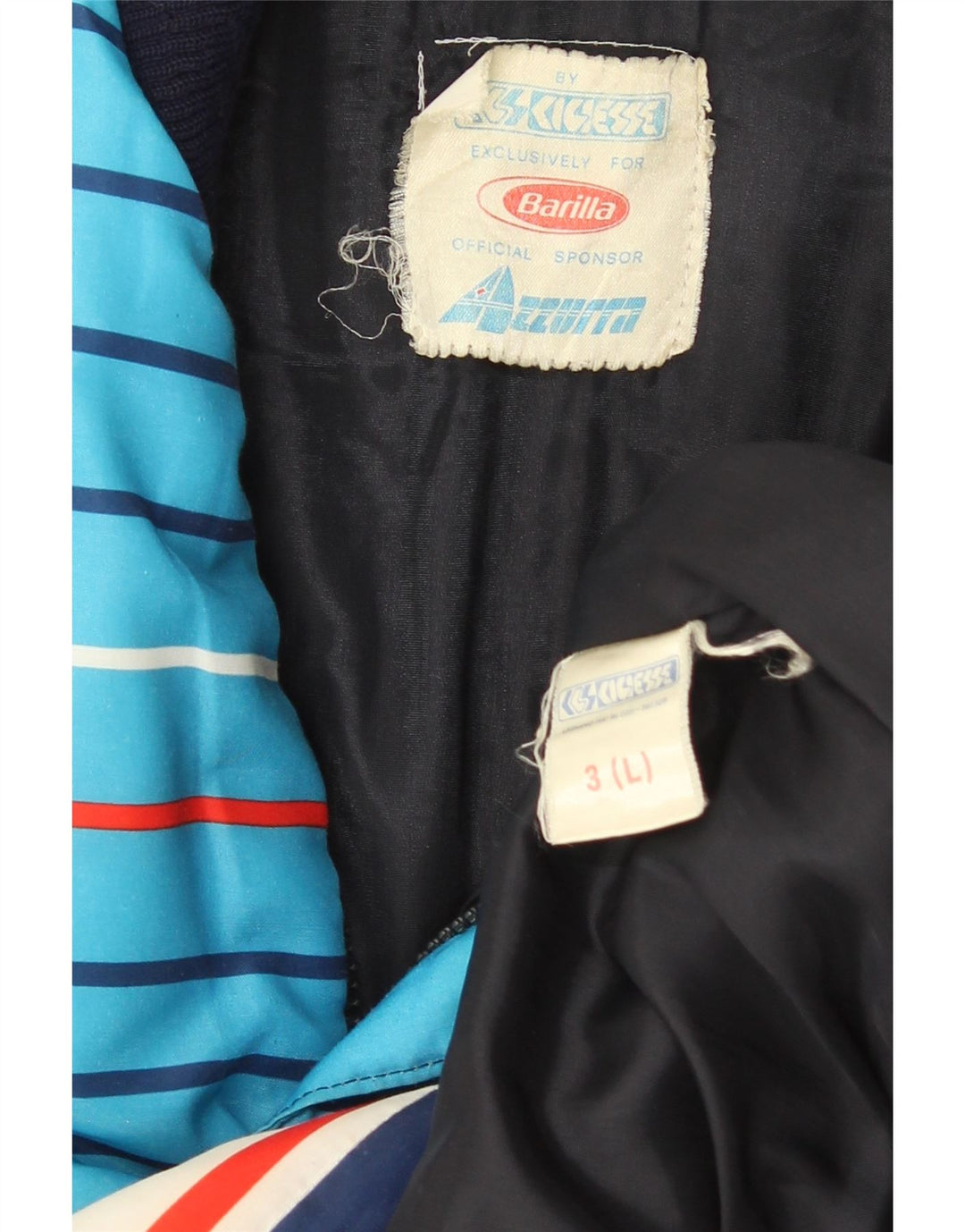 Azzurra Mens Padded Gilet UK 40 Large Navy Blue Colourblock Polyester