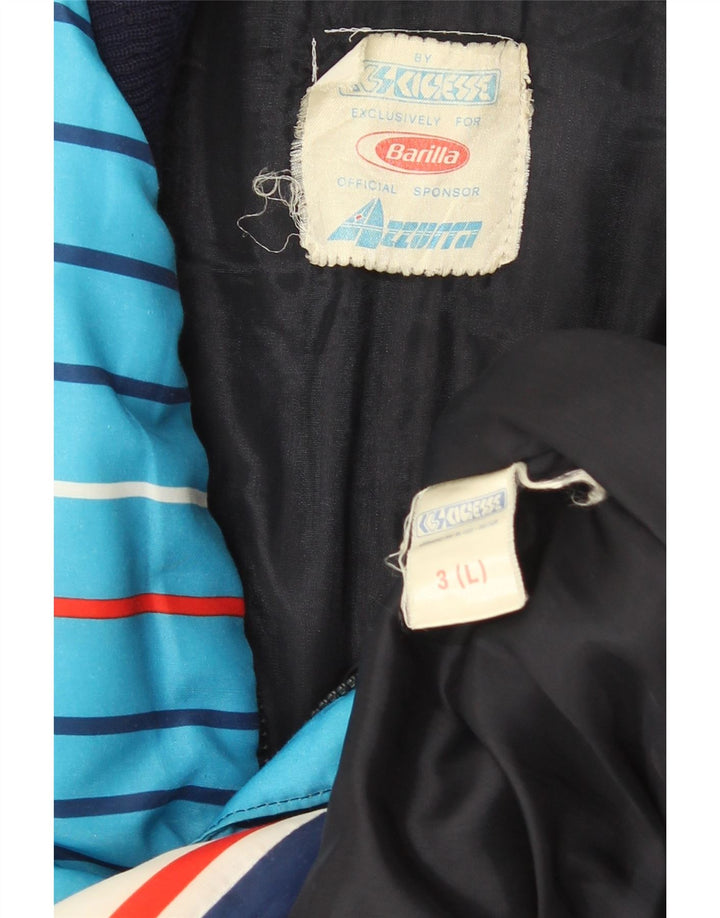 Azzurra Mens Padded Gilet UK 40 Large Navy Blue Colourblock Polyester