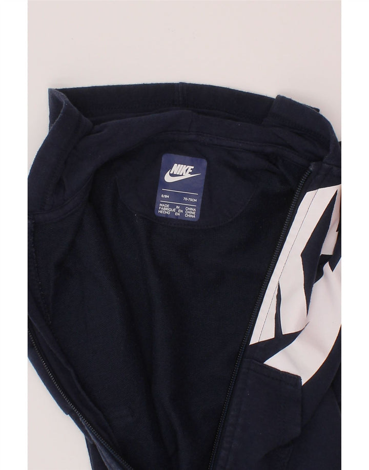 Nike Baby Boys Graphic Hooded Jumpsuit 6-9 Months Navy Blue