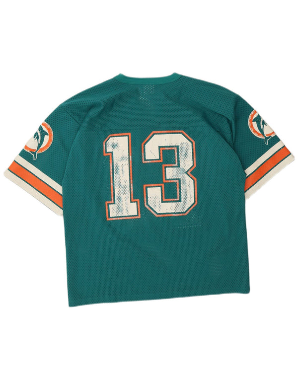 Logo 7 Mens Dan Marino Dolphins 1990 Graphic Jersey Top Medium Green Sports