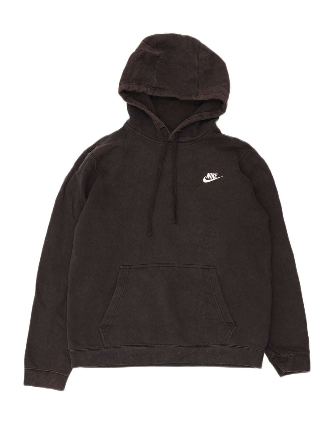 Nike Mens Hoodie Jumper Medium Black Cotton