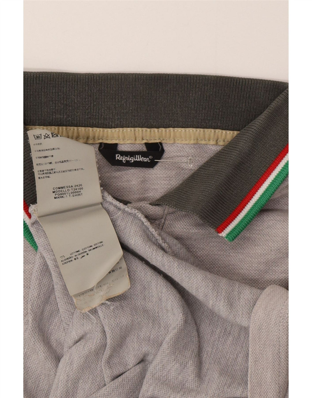 Refrigiwear Mens Polo Shirt Small Grey Cotton