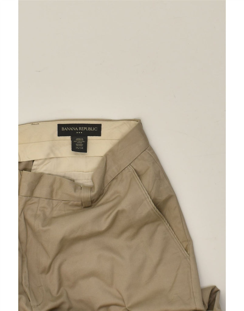 BANANA REPUBLIC Mens Straight Casual Trousers W35 L34 Beige Cotton | Vintage Banana Republic | Thrift | Second-Hand Banana Republic | Used Clothing | Messina Hembry 