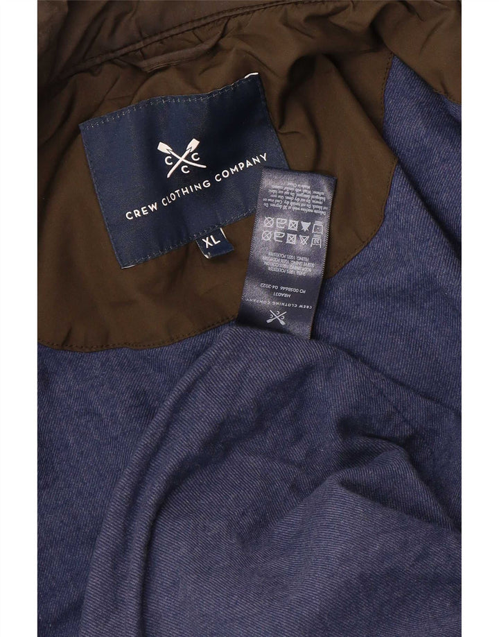 Crew Clothing Mens Quilted Jacket UK 42 XL Khaki Polyester