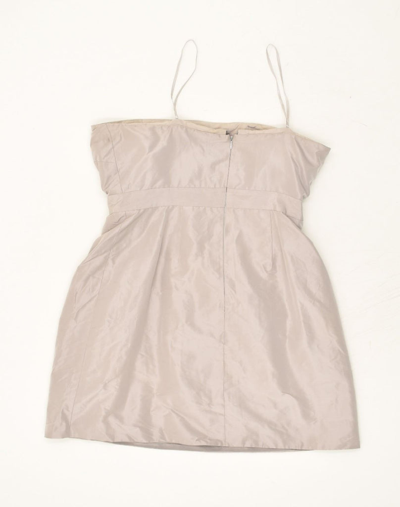 J. CREW Womens Mini Strapless Dress UK 10 Small Beige | Vintage J. Crew | Thrift | Second-Hand J. Crew | Used Clothing | Messina Hembry 