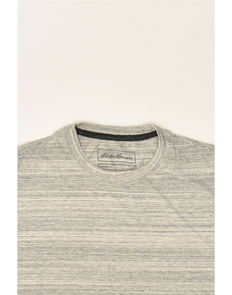 EDDIE BAUER Mens T-Shirt Top Small Grey Pinstripe Cotton | Vintage Eddie Bauer | Thrift | Second-Hand Eddie Bauer | Used Clothing | Messina Hembry 