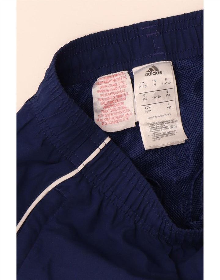 ADIDAS Boys Tracksuit Trousers 11-12 Years  Navy Blue Polyester