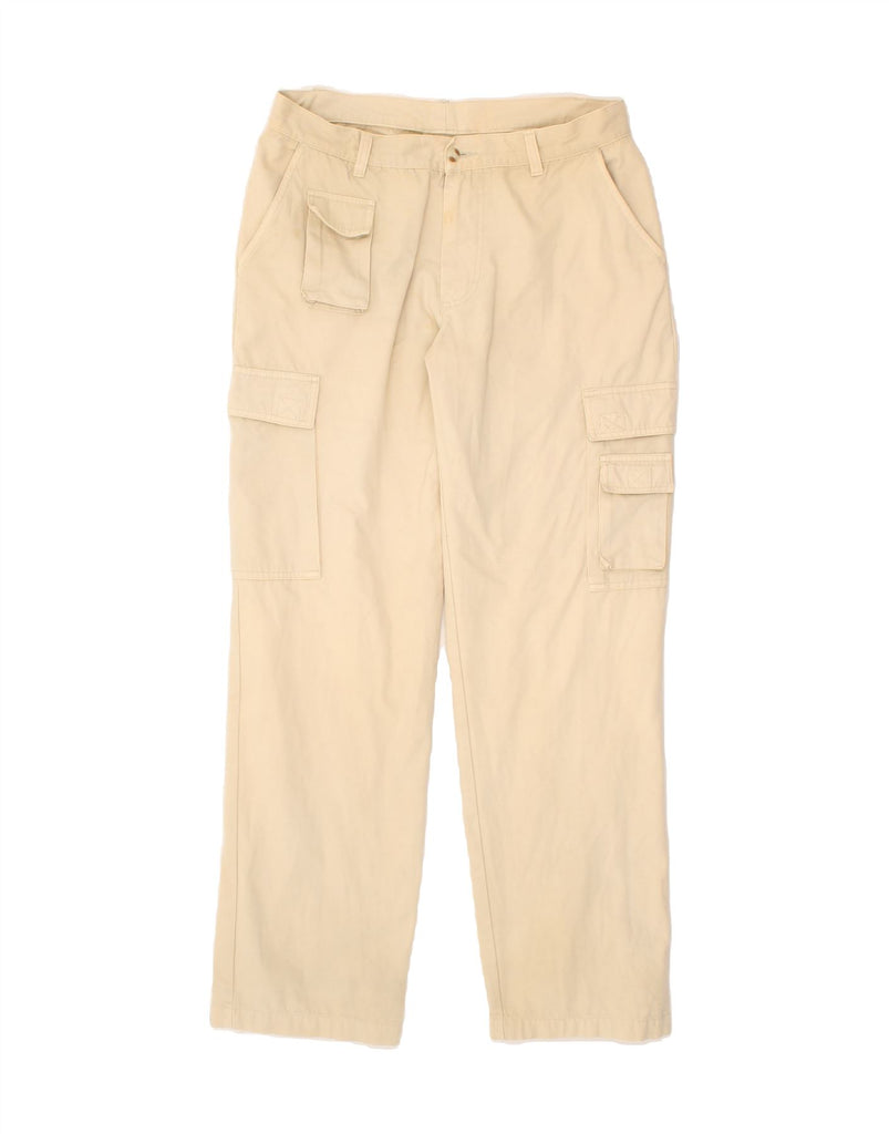 VINTAGE Mens Straight Cargo Trousers W34 L32 Beige Cotton | Vintage Vintage | Thrift | Second-Hand Vintage | Used Clothing | Messina Hembry 