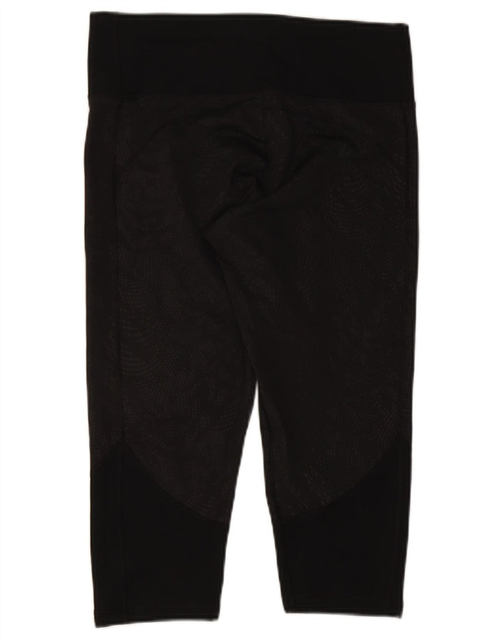 ADIDAS Womens Climalite Capri Leggings UK 16/18 Large  Black Polyester