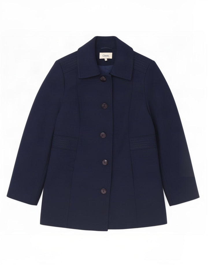 Marks & Spencer Womens 5 Button Blazer Jacket UK 12 Medium Navy Blue