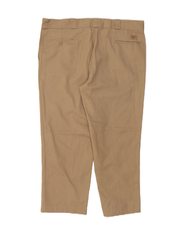 DICKIES Mens 874 Straight Cropped Trousers W42 L27 Beige Polyester Vintage Dickies and Second-Hand Dickies from Messina Hembry 