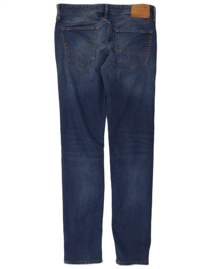 Jack & Jones Womens GLENN Slim Jeans W34 L34 Blue Cotton