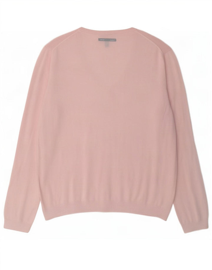 Gant Mens V-Neck Jumper Sweater 3XL Pink Cotton