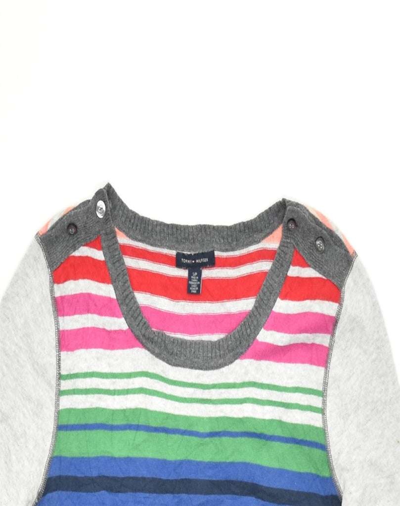 TOMMY HILFIGER Womens Crew Neck Jumper Sweater UK 10 Small Multicoloured | Vintage | Thrift | Second-Hand | Used Clothing | Messina Hembry 