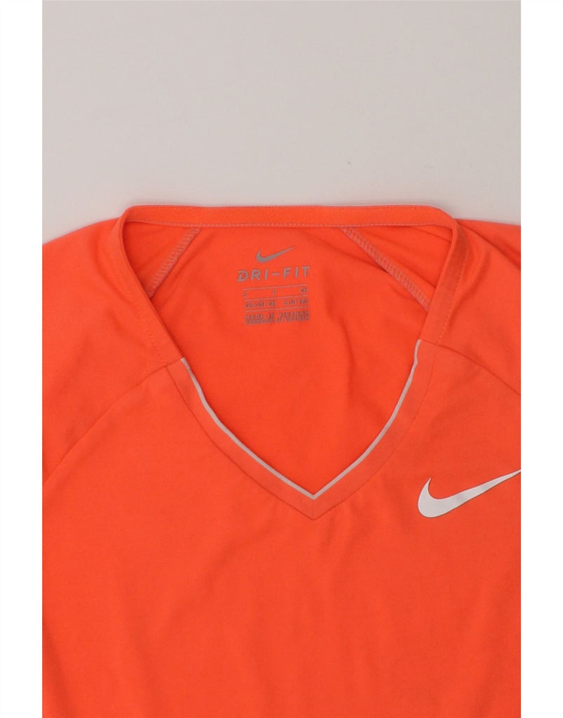 NIKE Girls Dri Fit T-Shirt Top 8-9 Years Orange | Vintage Nike | Thrift | Second-Hand Nike | Used Clothing | Messina Hembry 