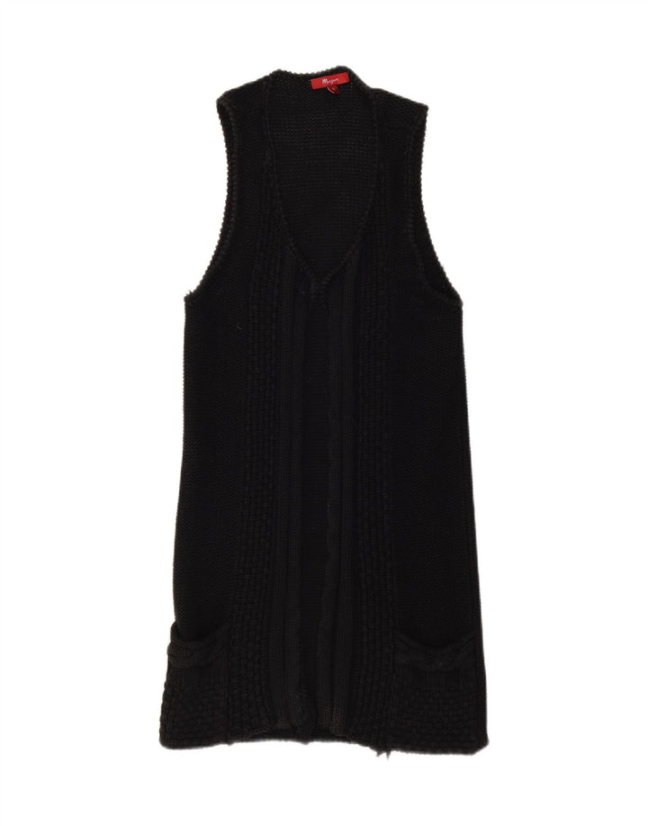 MONSOON Womens Longline Open Cardigan Sweater UK 8 Small Black Cotton Vintage Monsoon and Second-Hand Monsoon from Messina Hembry 