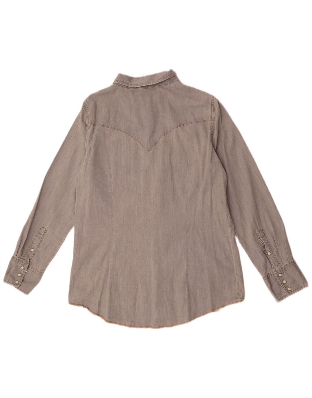 Wrangler Womens Western Shirt UK 16 Large Grey Cotton