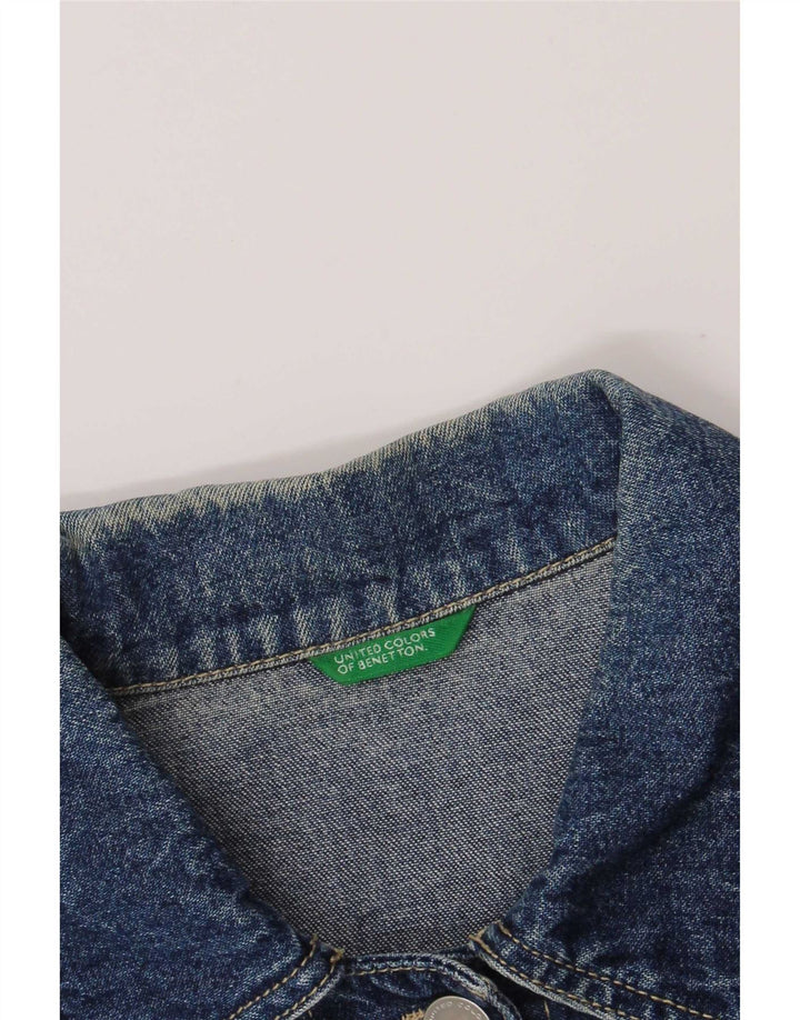 Benetton Womens Denim Jacket UK 10 Small Blue