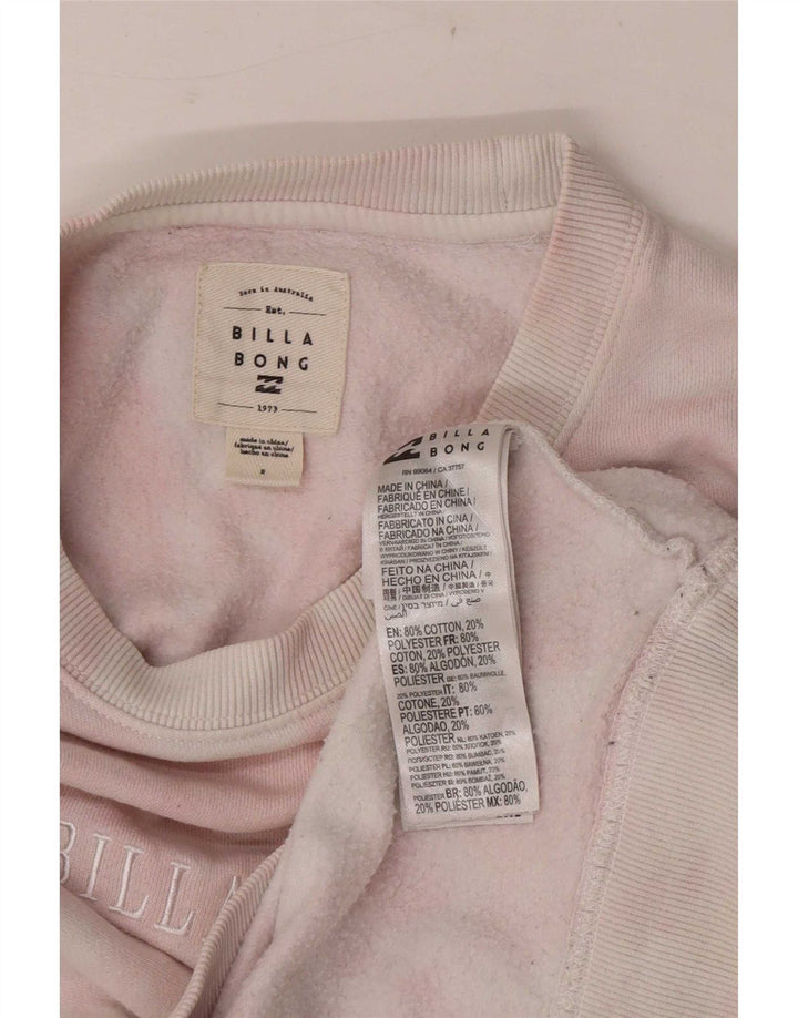 Billabong Womens Graphic Sweatshirt Jumper UK 14 Medium Pink Tie Dye