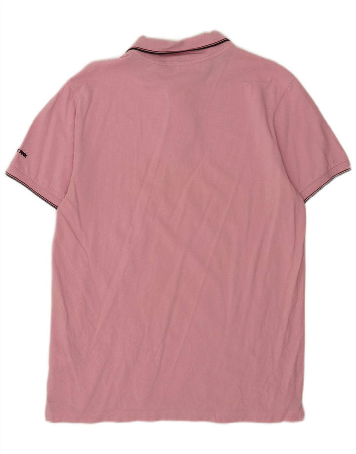 Think Pink Mens Polo Shirt Large Pink Cotton