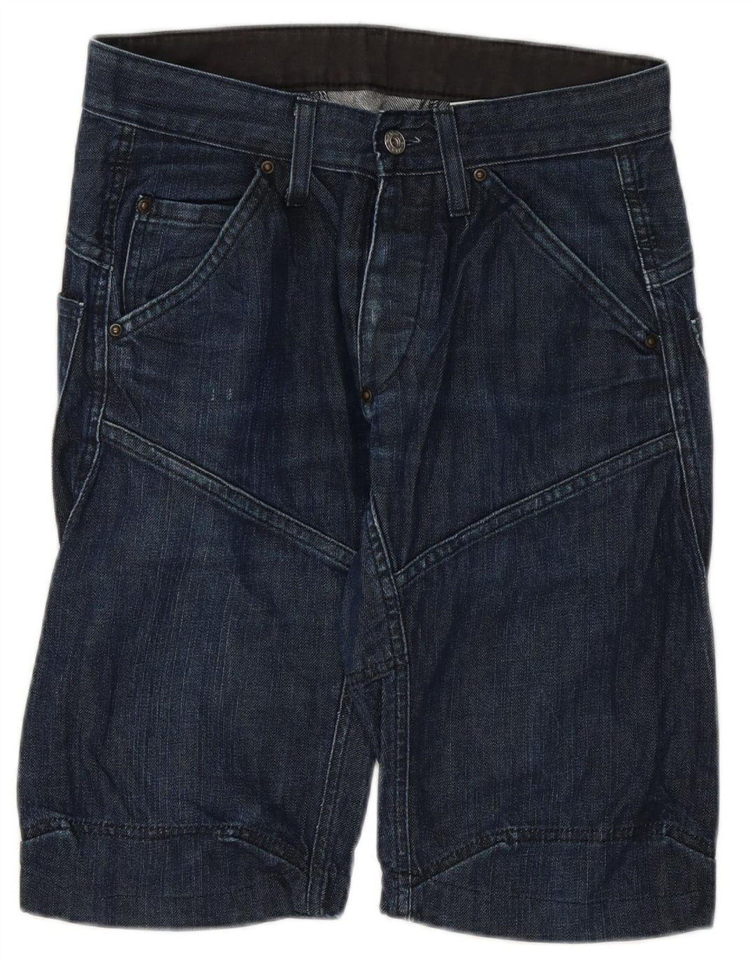 G-STAR Mens Denim Shorts W30 Medium Navy Blue Cotton