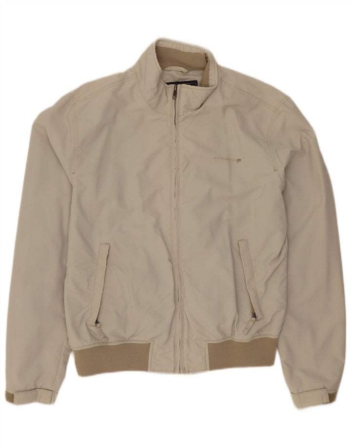 Woolrich Boys Bomber Jacket 15-16 Years XL Beige Nylon