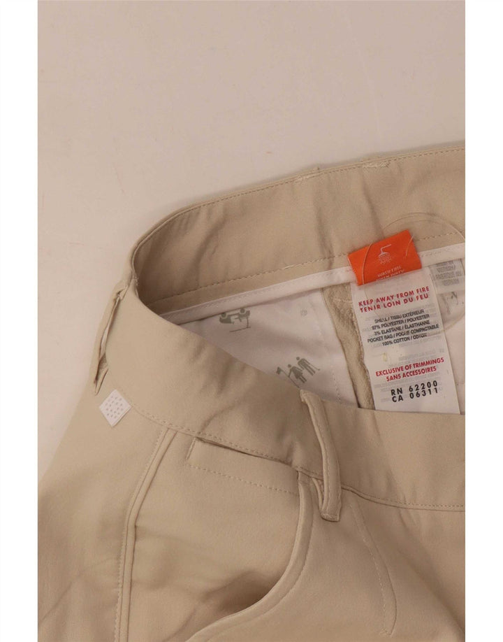 Puma Womens Capri Trousers W28 L20 Beige Polyester