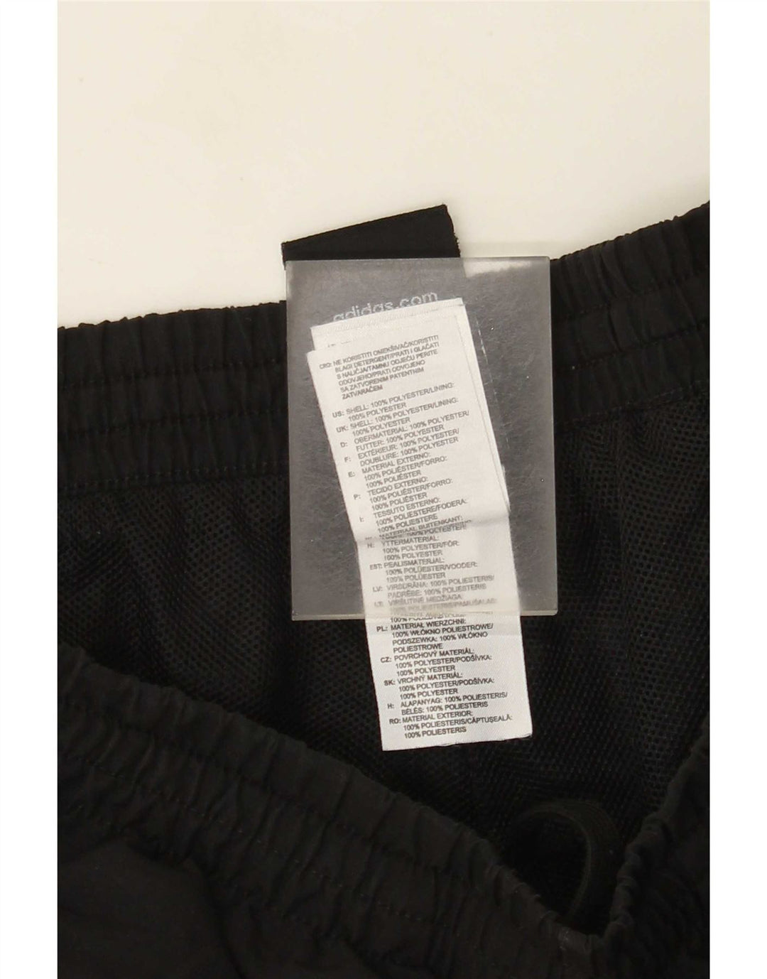 Adidas Mens Tracksuit Trousers Medium Black Polyester