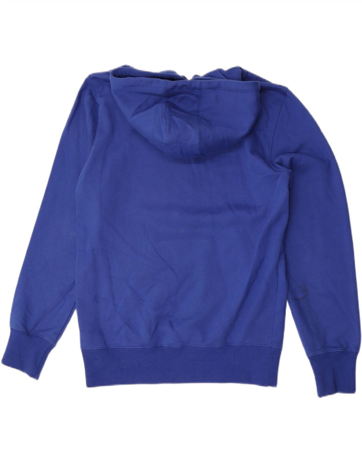 Champion Mens Graphic Hoodie Jumper Medium Blue Cotton