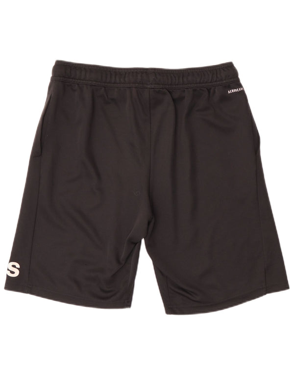 Adidas Boys Aeroready Graphic Sport Shorts 15-16 Years Black Polyester