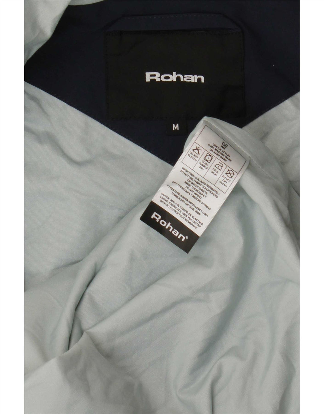 Rohan Mens Hooded Windbreaker Jacket UK 38 Medium Navy Blue Polyamide