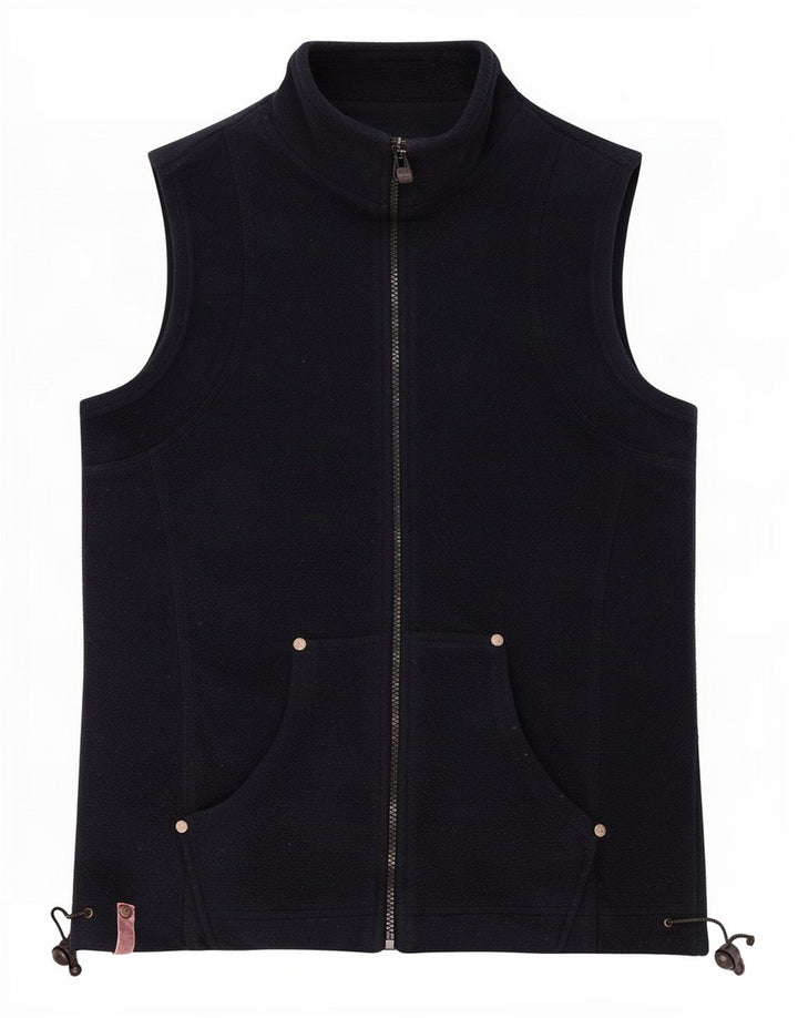 M&Co Womens Fleece Gilet UK 12 Medium Navy Blue Polyester