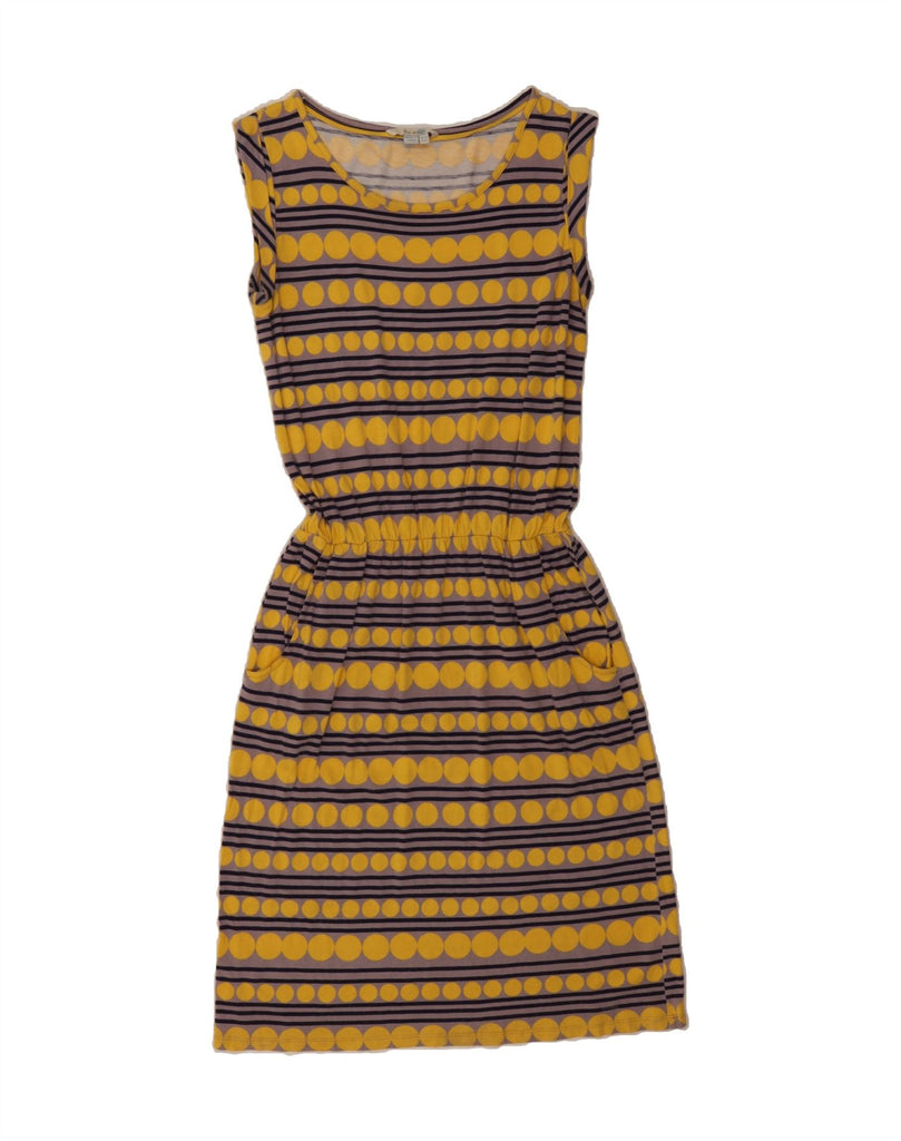 BODEN Womens Sleeveless A-Line Dress UK 10 Small Yellow Polka Dot Modal Vintage Boden and Second-Hand Boden from Messina Hembry 