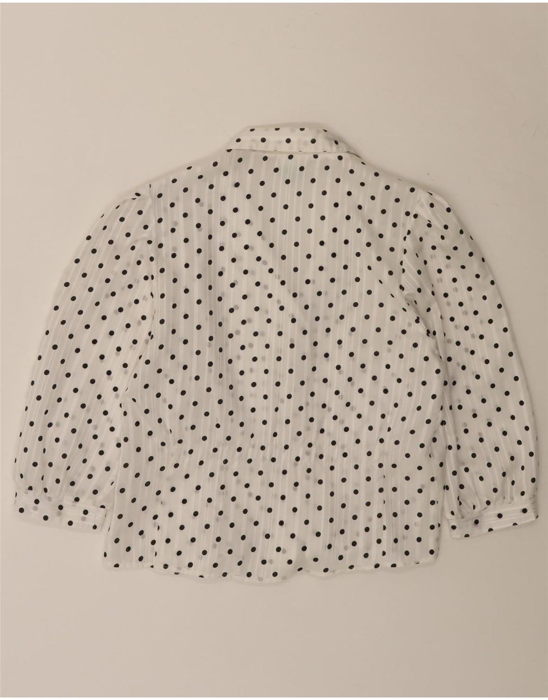 CANDA Womens 3/4 Sleeve Shirt Blouse EU 40 Medium White Polka Dot