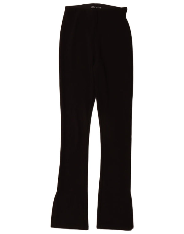 Zara Womens Flare Leggings UK 8 Small Black
