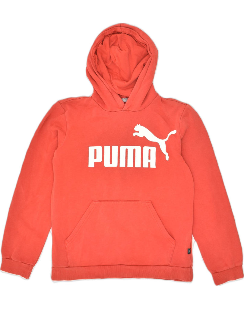 PUMA Boys Graphic Hoodie Jumper 13-14 Years Red Cotton | Vintage Puma | Thrift | Second-Hand Puma | Used Clothing | Messina Hembry 