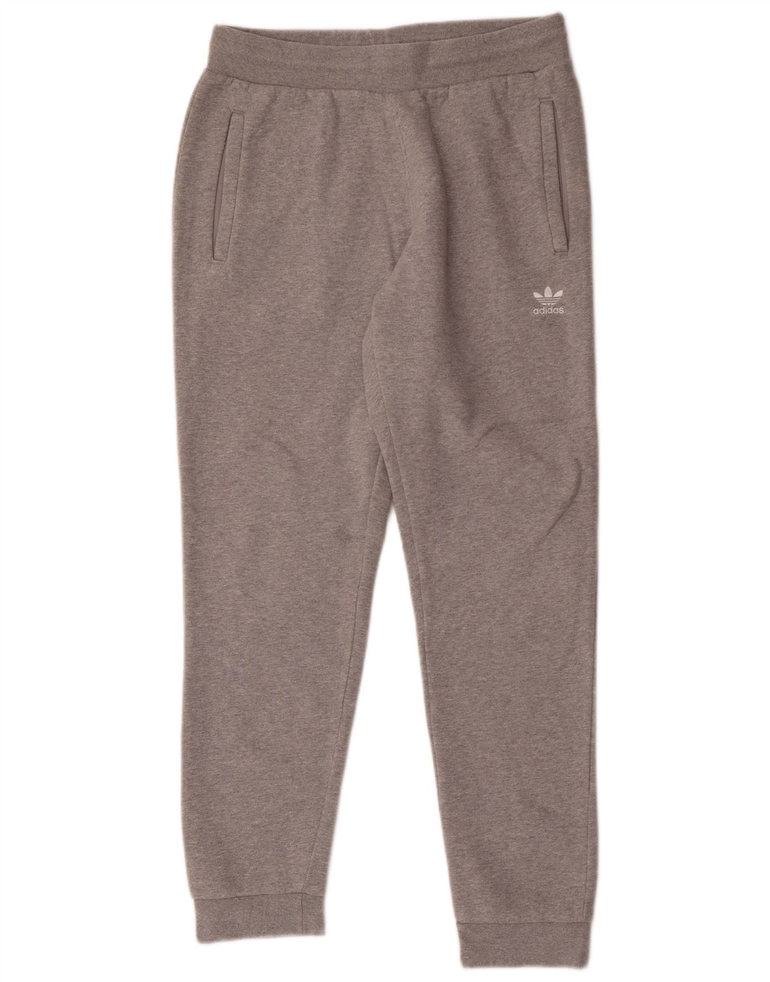 Adidas Mens Tracksuit Trousers Joggers Medium Grey Flecked Cotton