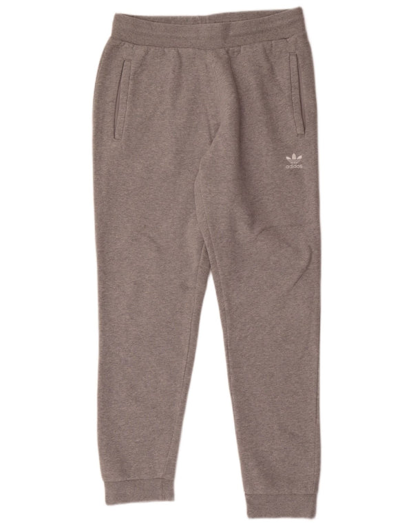 Adidas Mens Tracksuit Trousers Joggers Medium Grey Flecked Cotton