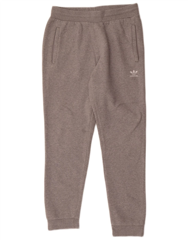 Adidas Mens Tracksuit Trousers Joggers Medium Grey Flecked Cotton